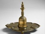 【塔鈴・金剛盤　 Bell with Pagoda-Shaped Handle (Tōrei) and Three-Footed Stand】鎌倉時代