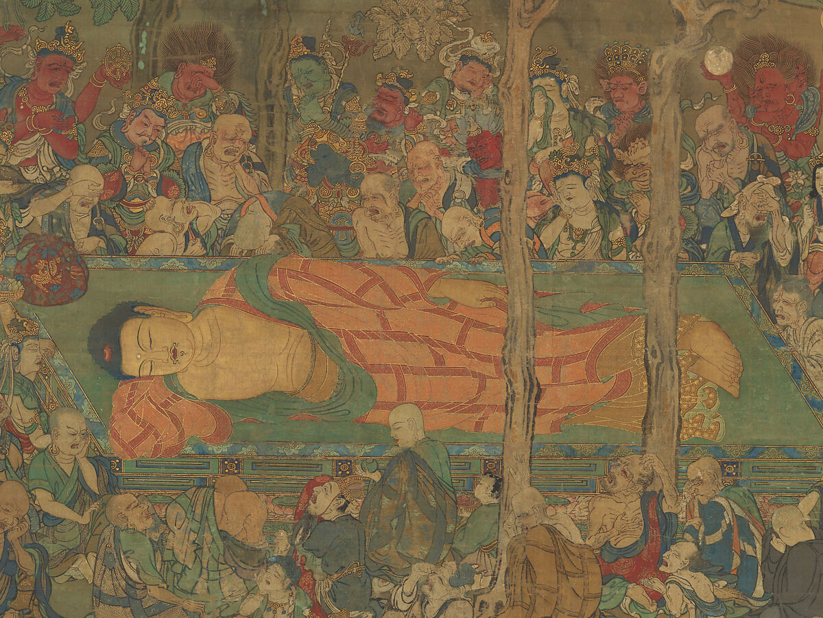 【涅槃図　Death of the Historical Buddha (Nehan-zu)】鎌倉時代