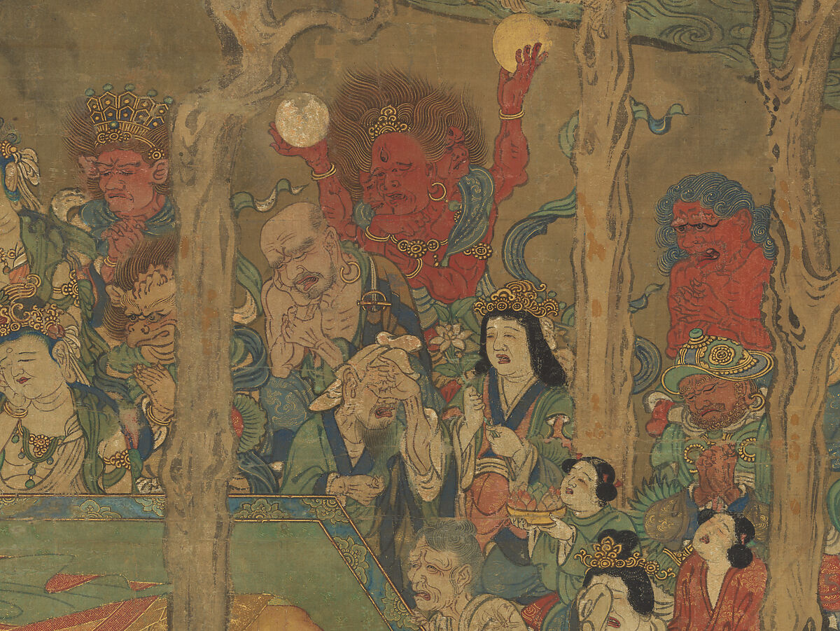 【涅槃図　Death of the Historical Buddha (Nehan-zu)】鎌倉時代
