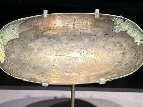 【銀製舟形杯】イラン出土|ササン朝時代・5〜7世紀|銀製－常設展－東京国立博物館－東洋館