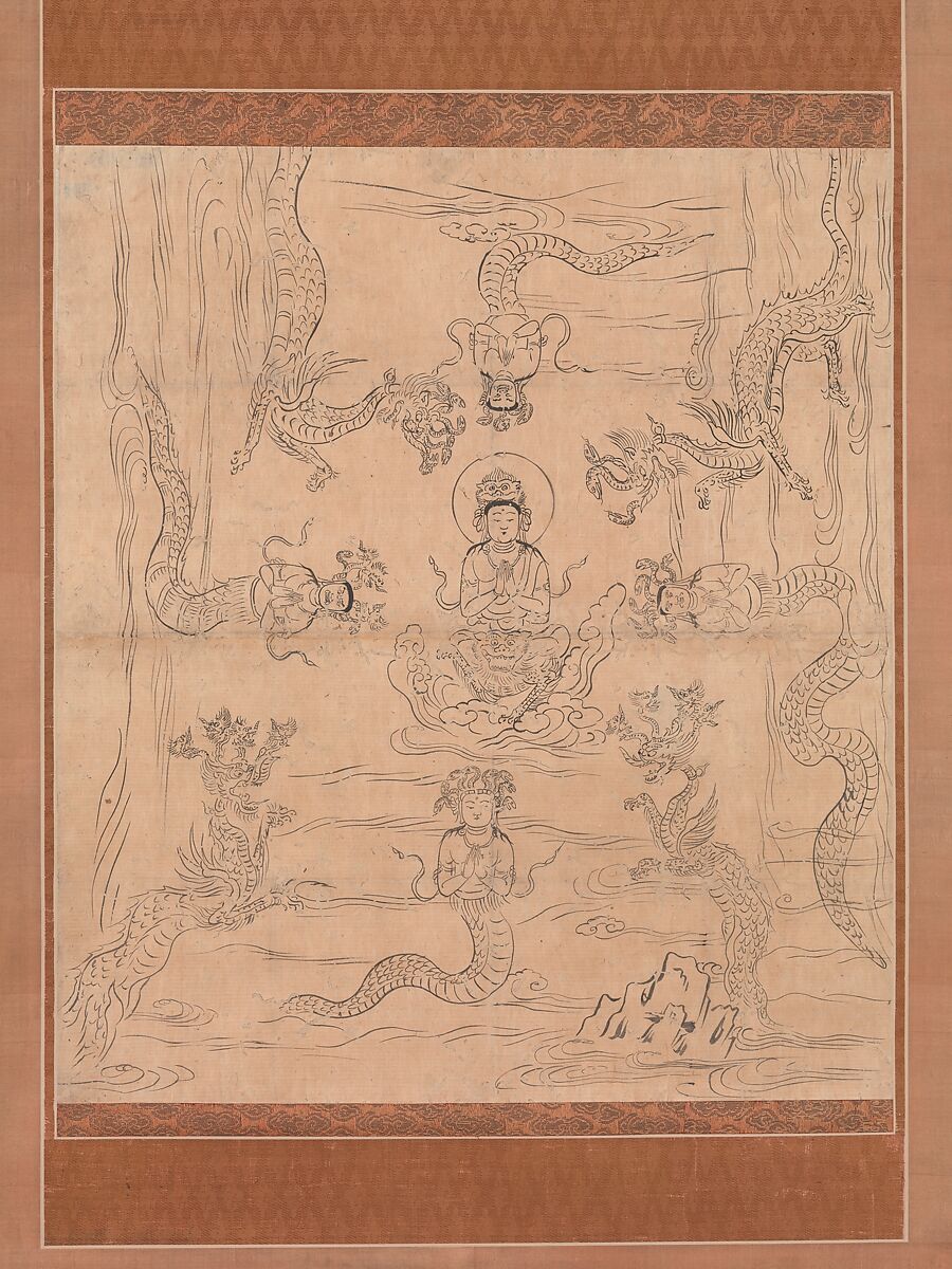 【請雨経曼荼羅図像　Iconographic Drawing of a Rainmaking Mandala】平安時代