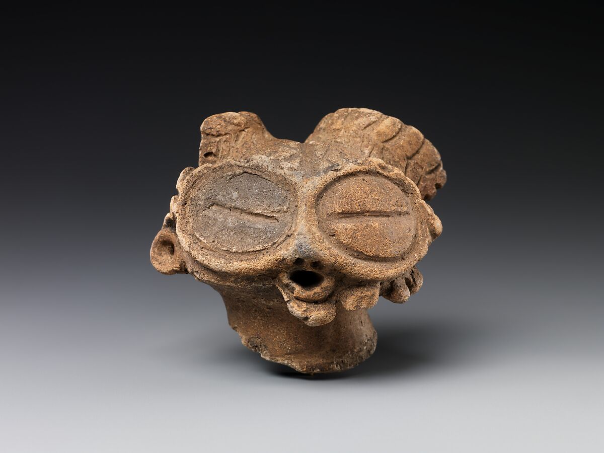 【土偶　Head of a Figure (Dogū)】縄文時代後期‐亀ヶ岡様式
