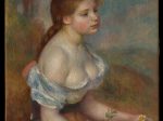 【ヒナギク持つ若い少女　 A Young Girl with Daisies】フランス印象派画家ピエール＝オーギュスト・ルノワール（Pierre-Auguste Renoir）