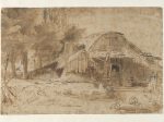【森への入り口近くの小屋　 Cottage near the Entrance to a Wood】オランダ‐バロック時代画家‐レンブラント・ファン・レイン（Rembrandt van Rijn）