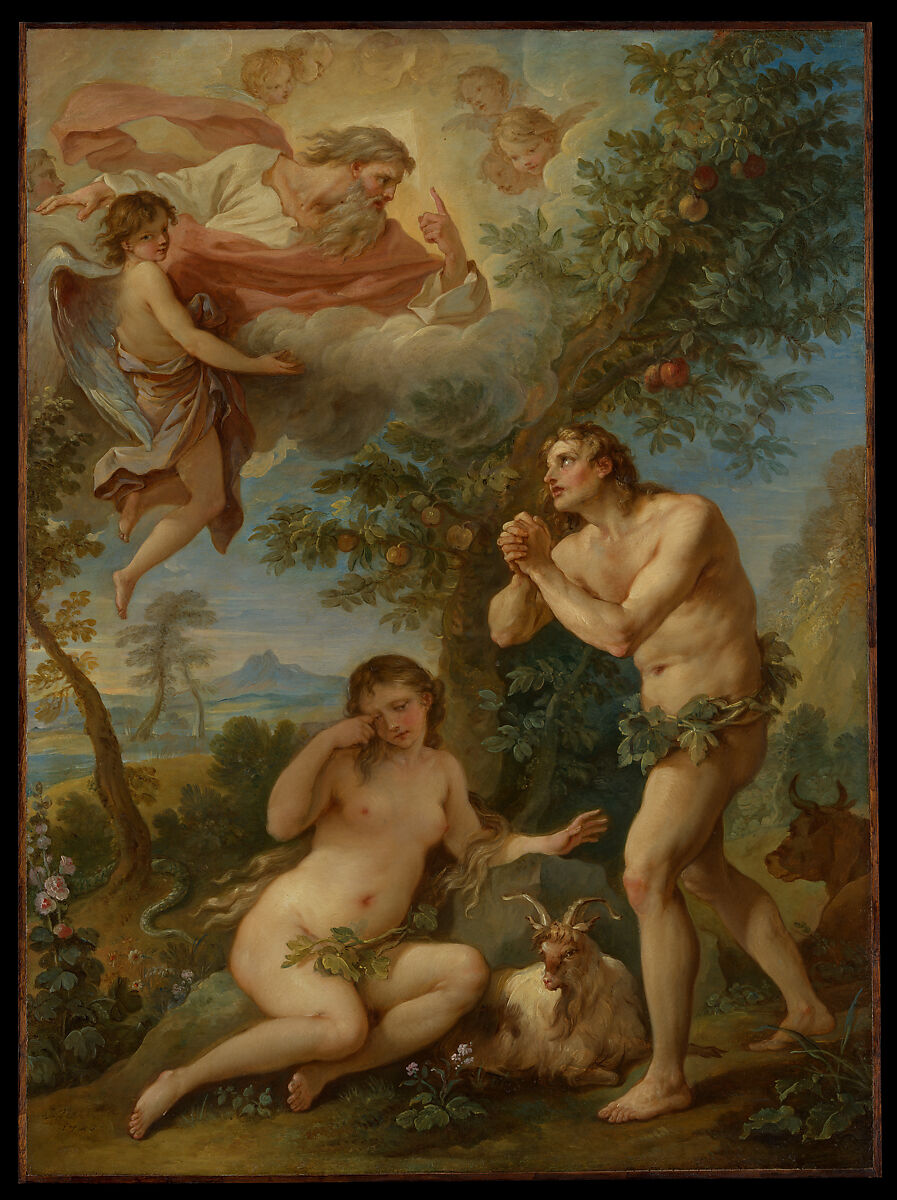 【アダムとイヴの叱責　The Rebuke of Adam and Eve】フランス‐ロココ時代‐フランソワ・ブーシェ（François Boucher）