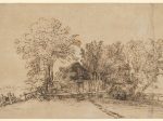 【木々の中のコテージ　Cottage among Trees】オランダ‐バロック時代画家‐レンブラント・ファン・レイン（Rembrandt van Rijn）