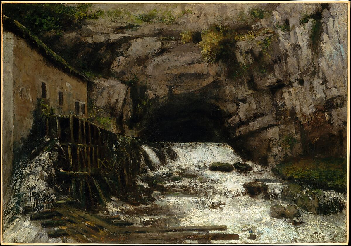 【ルーエ川の源　The Source of the Loue】フランス‐リアリズム画家‐ギュスターヴ・クールベ（Gustave Courbet）