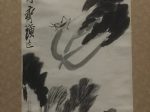 墨筆白菜虫鶏図軸-齊璜-紙本-近現代-書画館-四川博物院-成都
