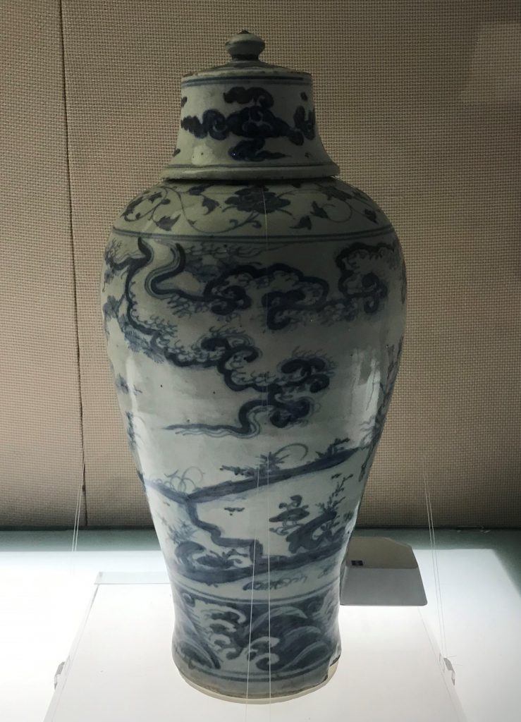 青花三国人物梅瓶-明代中期-陶瓷館-陶磁館-四川博物院-成都
