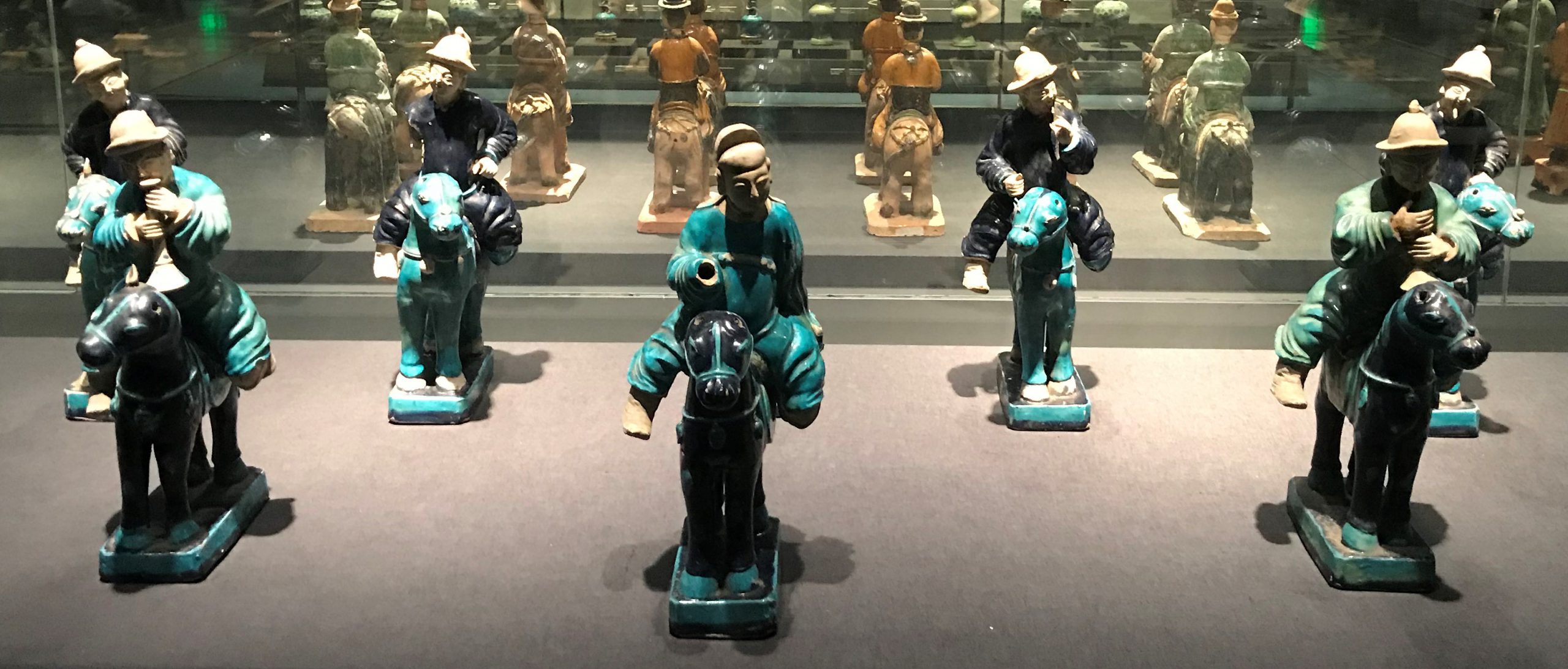 彩釉陶騎馬儀仗俑-彩釉陶馬-明清時代-常設展F３-成都博物館