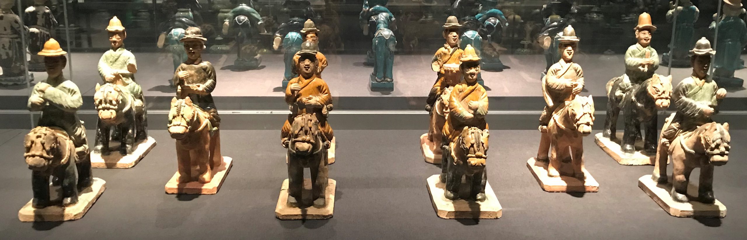 彩釉陶騎馬儀仗俑1-彩釉陶馬-明清時代-常設展F３-成都博物館