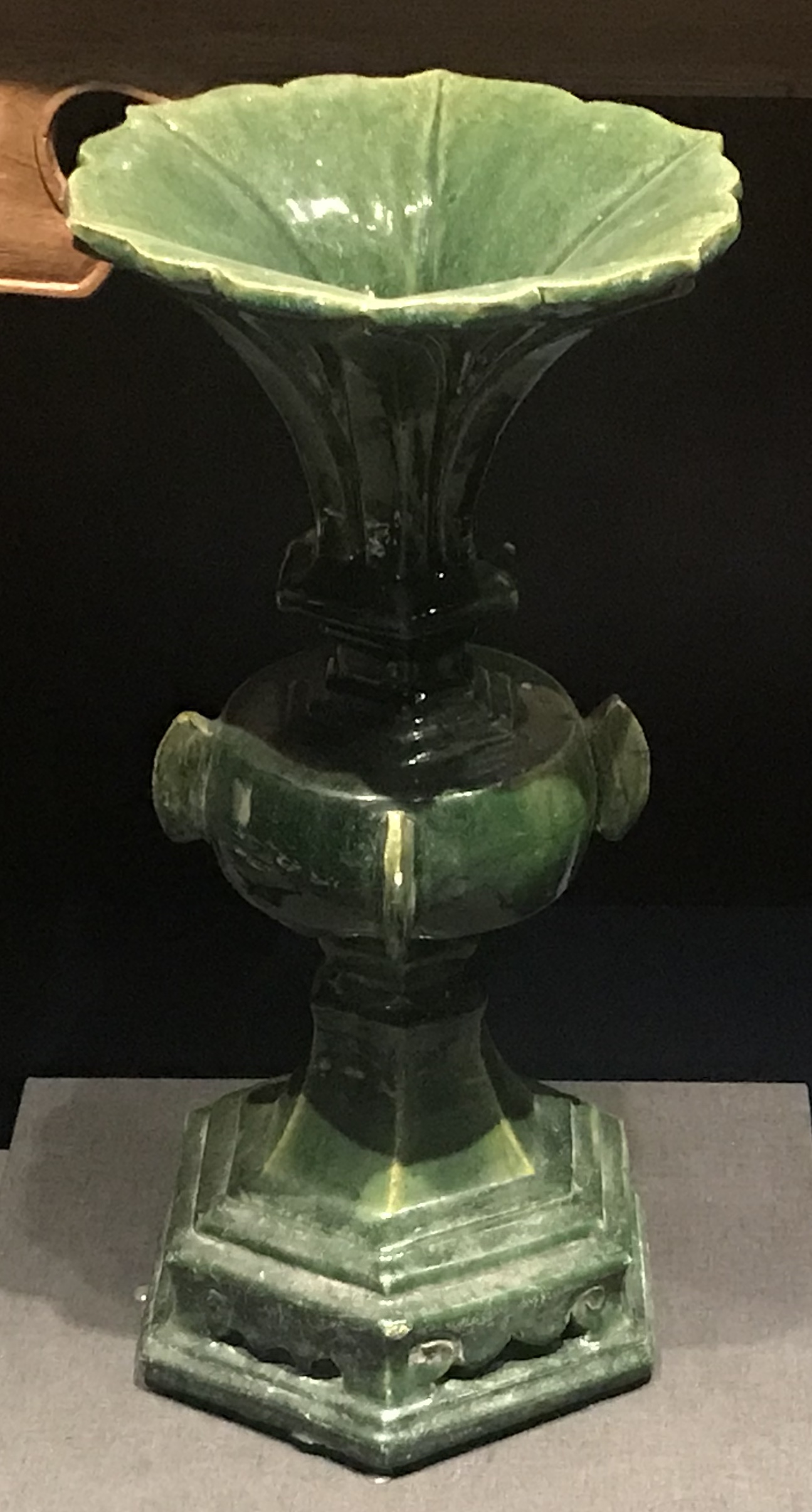 緑釉磁觚-明清時代-常設展F３-成都博物館
