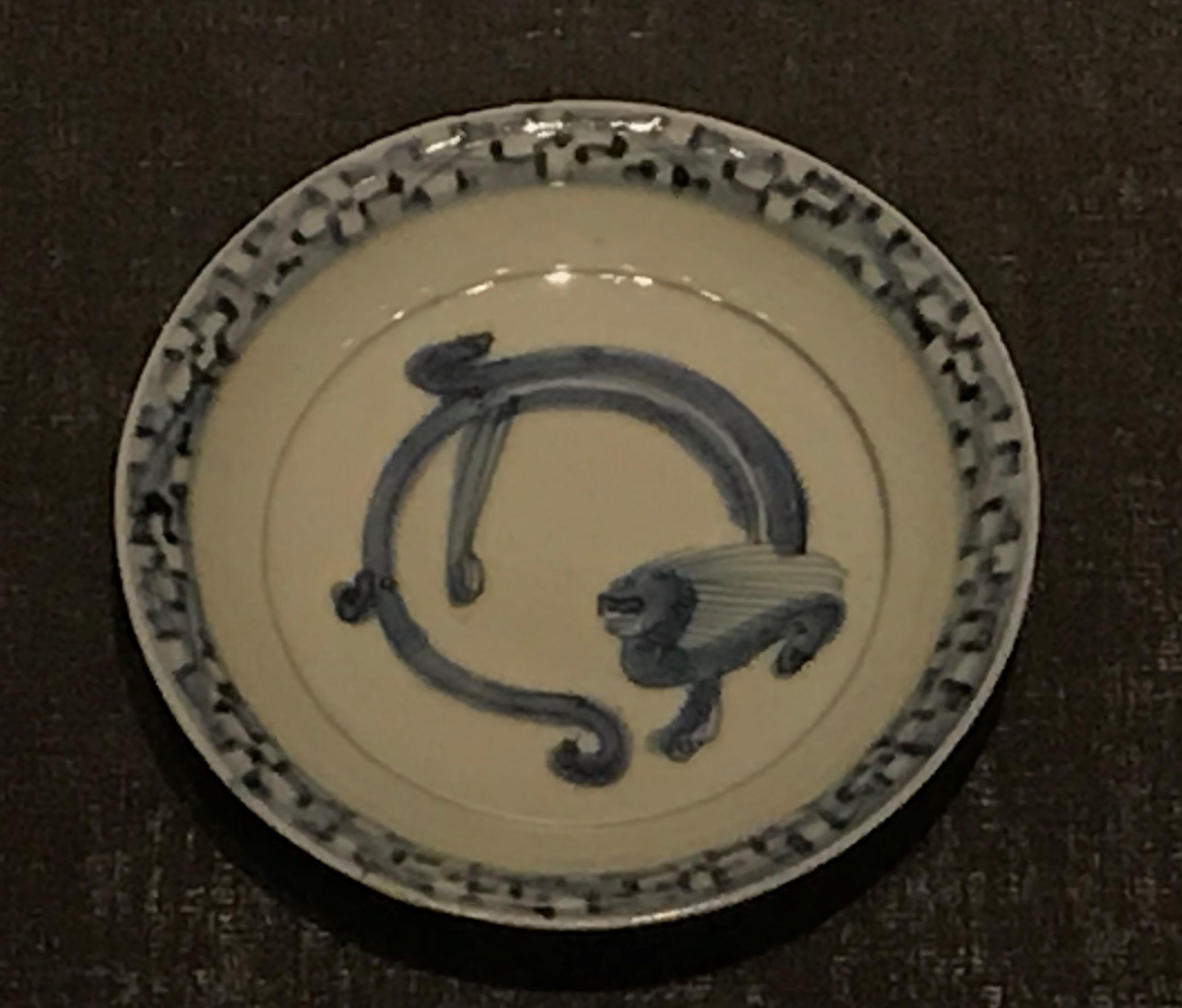 青花蟠螭紋磁盤-明清時代-常設展F３-成都博物館