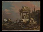 【ラグーンのそばの墓を伴う架空の景観　Imaginary View with a Tomb by the Lagoon】イタリア‐風景画家‐カナレット（Giovanni Antonio Canal）