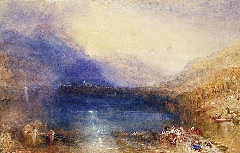 【チューリッヒ湖　The Lake of Zug】イギリス‐ロマン主義画家‐ジョセフ・マロード・ウィリアム・ターナー（Joseph Mallord William Turner）