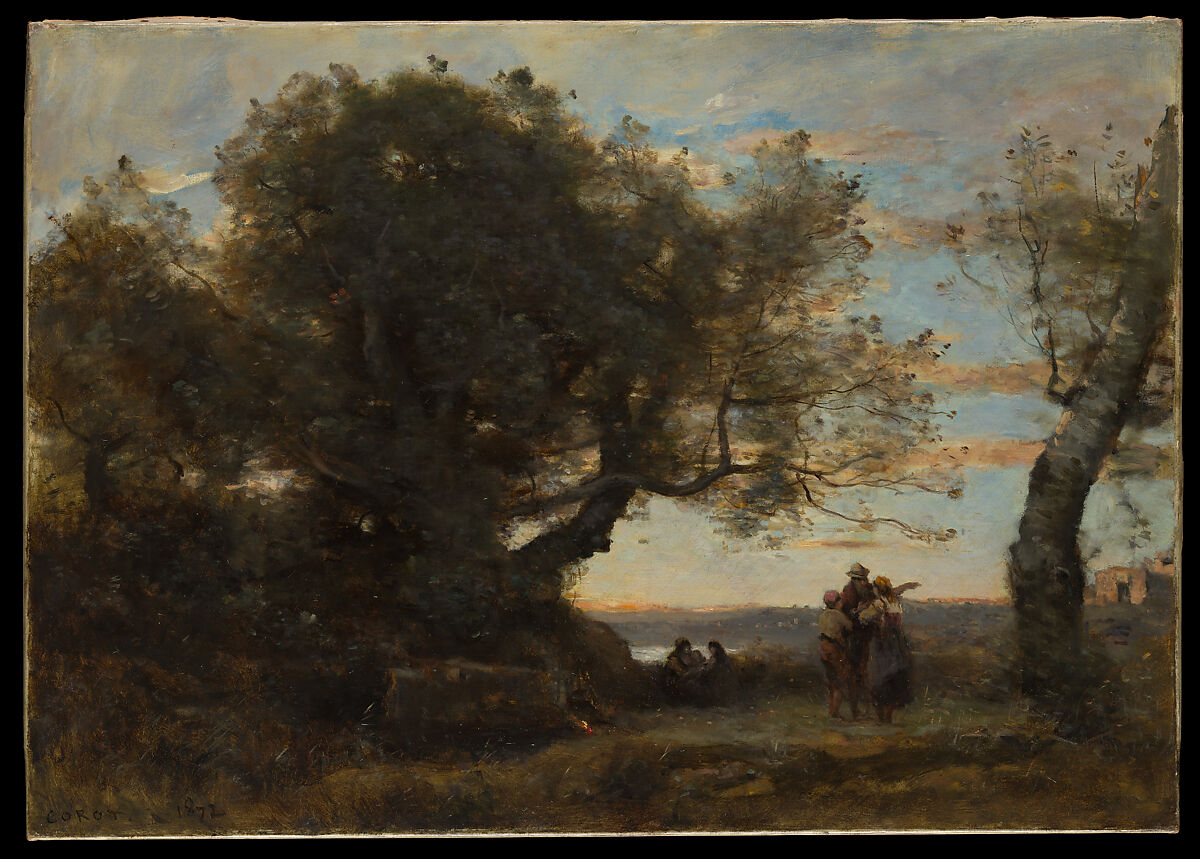 【ギプシーズ　 The Gypsies】フランス‐現実主義‐バルビゾン派‐カミーユ・コロー（Camille Corot）