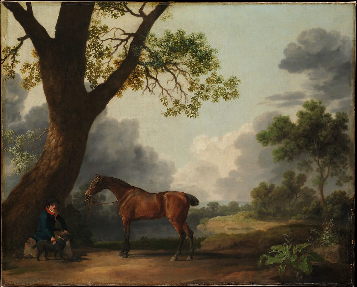 【第3代ドーセット公爵の馬と使用人と犬　The Third Duke of Dorset's Hunter with a Groom and a Dog】イギリス‐動物画家‐ジョージ・スタッブス（George Stubbs）