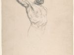【ひげ生やし、裸の胸した男性像、馬の市場の研究　Bearded, bare-chested male figure, study for "The Horse Fair"】フランス‐女性動物画家‐ローザ・ボヌール（Rosa Bonheur）