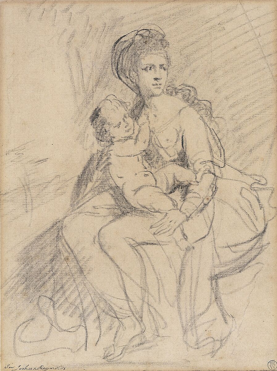 【女性と子供の研究　Study of a Woman and Child】イギリス‐画家‐サー・ジョシュア・レイノルズ（Sir Joshua Reynolds）