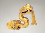 【関節式舌持つ蛇ラブレット　Serpent Labret with Articulated Tongue】メキシコ‐アステカ文明