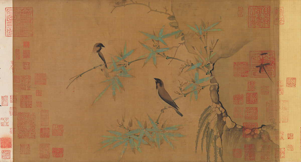 【竹禽図巻　Finches and bamboo】中国‐北宋時代‐徽宗