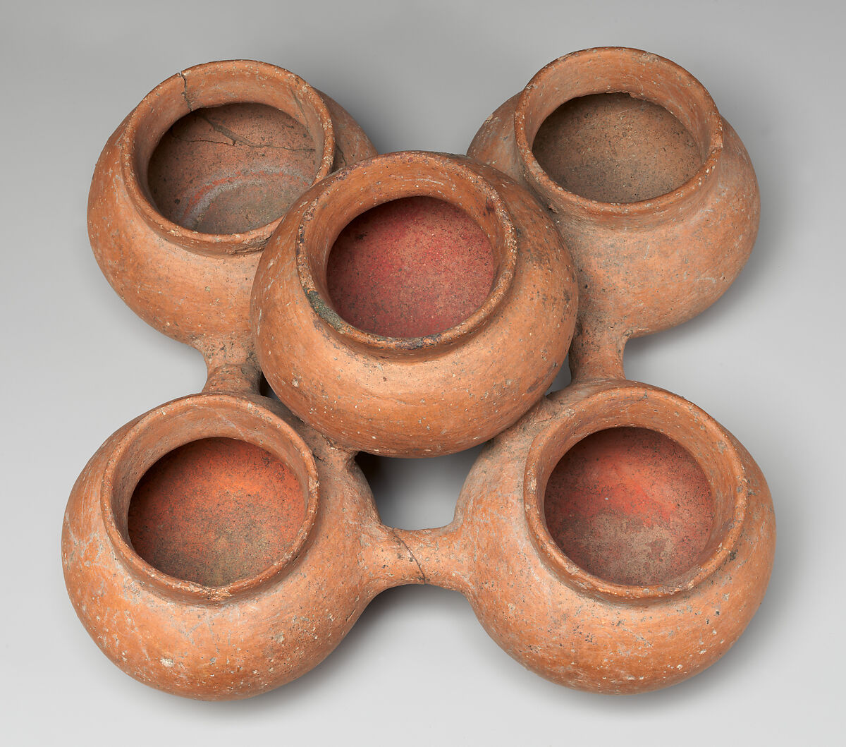 【陶製壺群　Grouped Pigment Jars】メキシコ‐テオティワカン（Teotihuacan）文明‐先コロンブス期