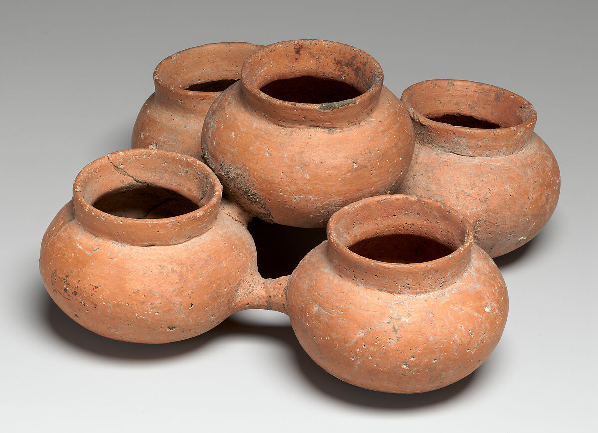 【陶製壺群　Grouped Pigment Jars】メキシコ‐テオティワカン（Teotihuacan）文明‐先コロンブス期
