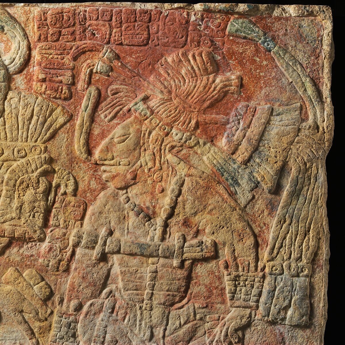 【玉座に座る支配者の浮彫刻　Relief with Enthroned Ruler】メキシコ‐マヤ文明‐La Pasadita遺跡