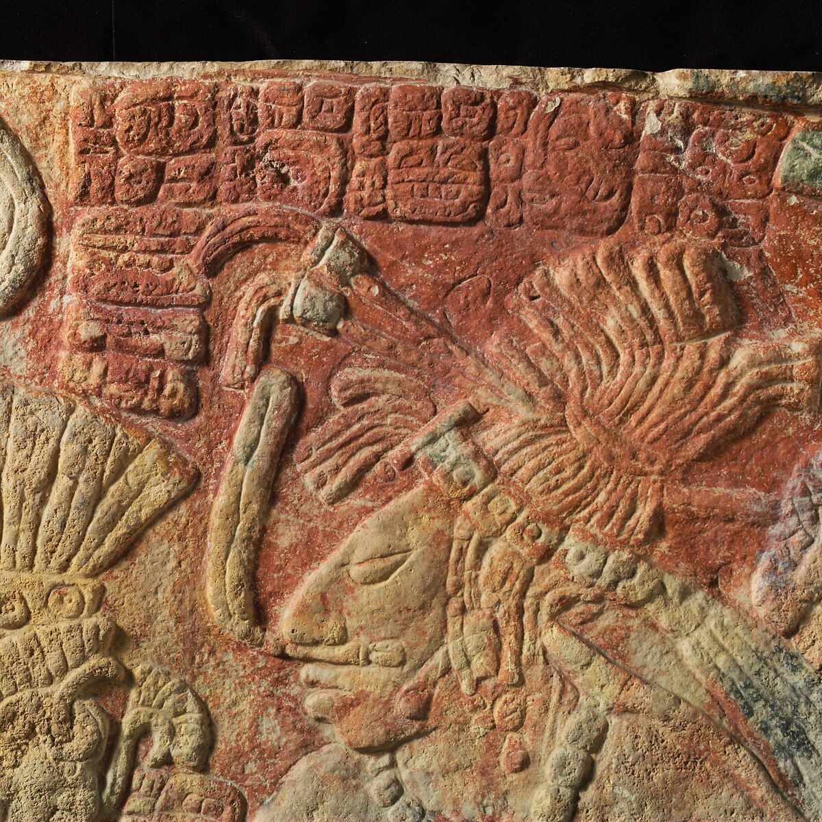 【玉座に座る支配者の浮彫刻　Relief with Enthroned Ruler】メキシコ‐マヤ文明‐La Pasadita遺跡