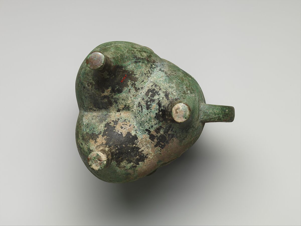 西周青銅瓿（銘文后刻）, Wine Container (Pou), 13th century B.C