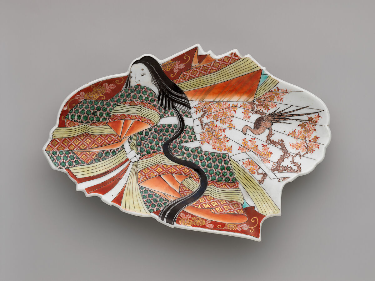 【宮廷女性型皿　 Dish in Shape of Japanese Court Woman】江戸時代