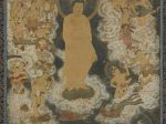 【阿弥陀聖衆来迎図　Welcoming Descent of Amida and Bodhisattvas】南北朝時代
