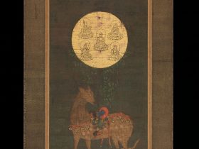 【春日鹿曼荼羅 　Deer Mandala of Kasuga Shrine】南北朝時代