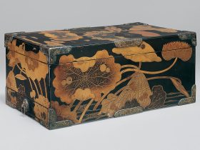 【蓮池蒔絵経箱　Sutra Box (Kyōbako) with Lotus Pond】江戸時代