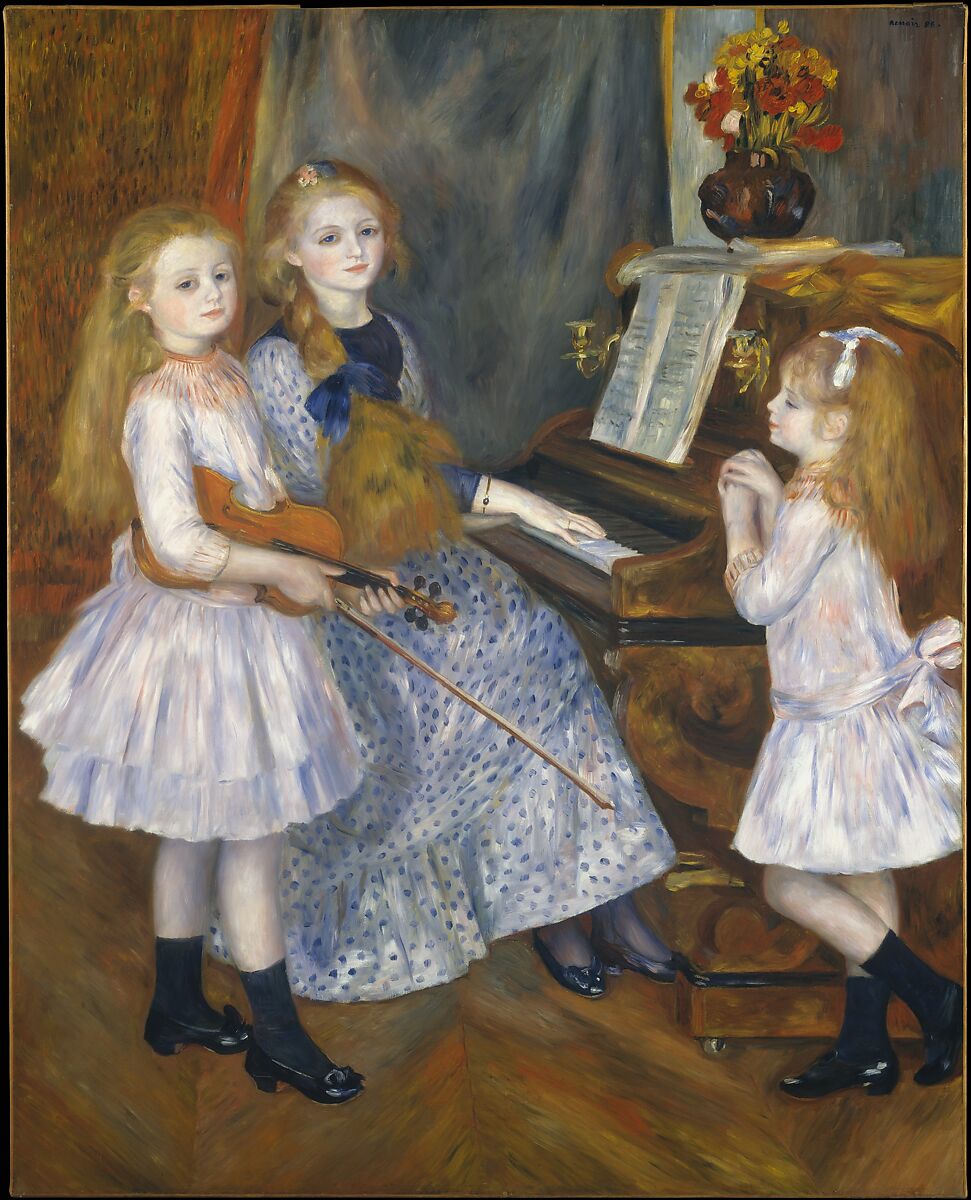 【カトゥール・メンデスの娘たち　The Daughters of Catulle Mendès】フランス印象派画家ピエール＝オーギュスト・ルノワール（Pierre-Auguste Renoir）