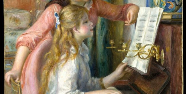 【ピアノに寄る少女たち】ルノワール‐メトロポリタン美術館所蔵