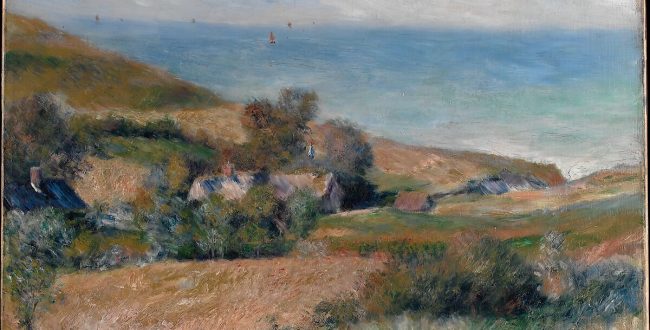 【ノルマンディー地方ワルジュモン近郊の海岸風景】ルノワール‐メトロポリタン美術館所蔵