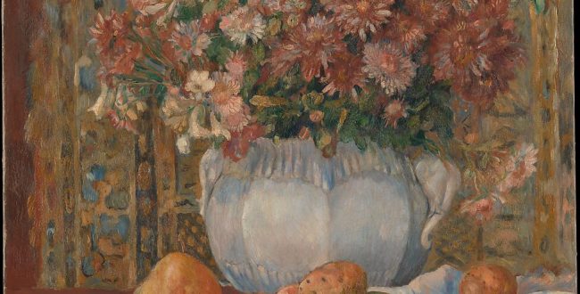 【花とウチワサボテンのある静物】ルノワール‐メトロポリタン美術館所蔵