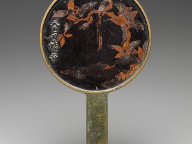 【持ち手銅鏡　Mirror with handle】江戸時代