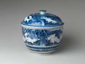 【風景トレーン（食器用の深皿）　 Tureen with Landscape】江戸時代