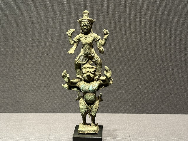 【ヴィシュヌとガルダ像】カンボジア-アンコール時代12〜13世紀-青銅－常設展－東京国立博物館－東洋館