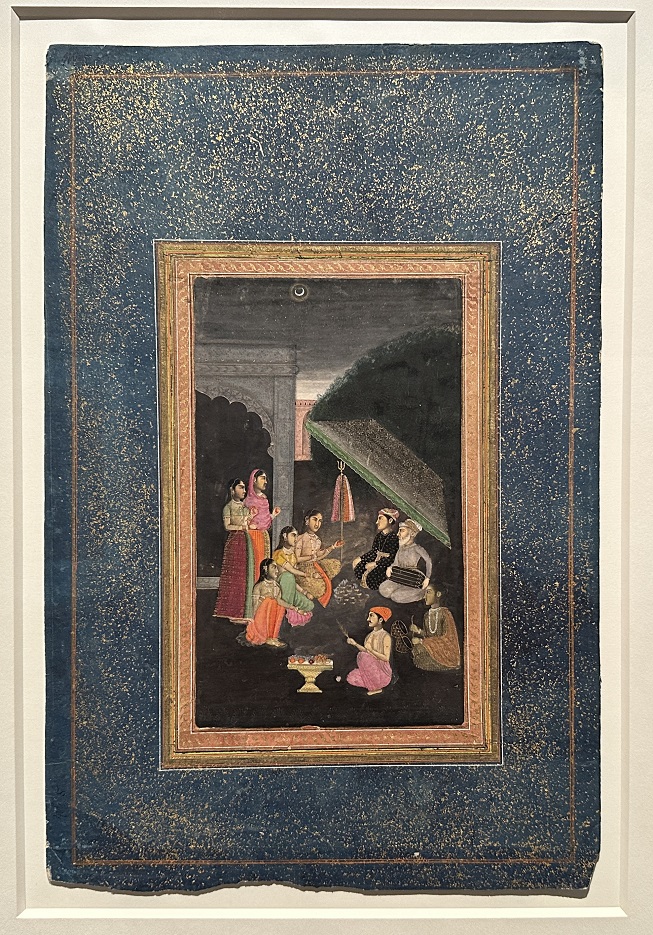 【夜に音楽を聴く女たち】インド-ラクナウ派|18世紀|紙に水彩－常設展－東京国立博物館－東洋館
