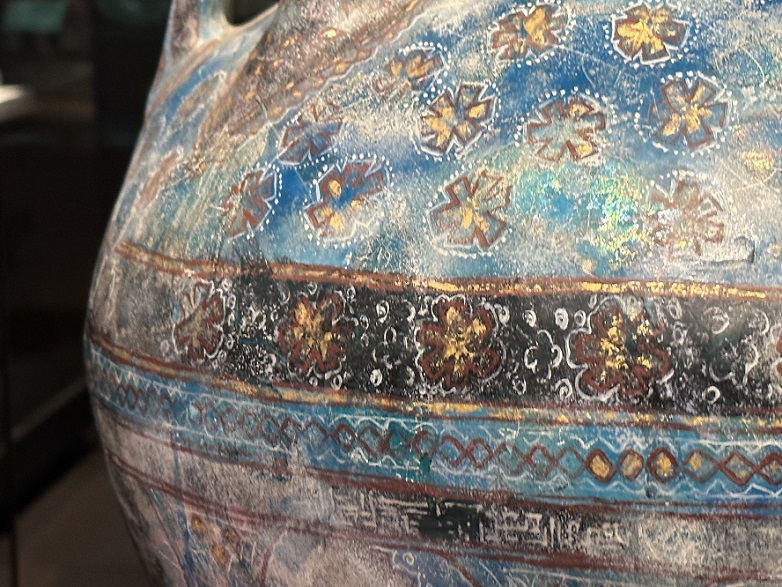 【青釉色絵金彩大壺】イラン出土|イスラーム時代・13〜14世紀|土製、施釉－常設展－東京国立博物館－東洋館
