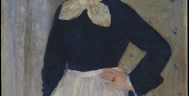 【召使いの娘】ルノワール‐メトロポリタン美術館所蔵