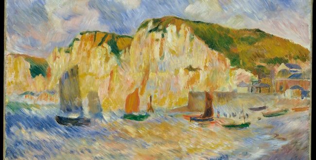 【海と崖　Sea and Cliffs】フランス印象派画家ピエール＝オーギュスト・ルノワール（Pierre-Auguste Renoir）