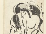 【三頭の馬　Drie paarden】江戸時代‐喜多川歌麿