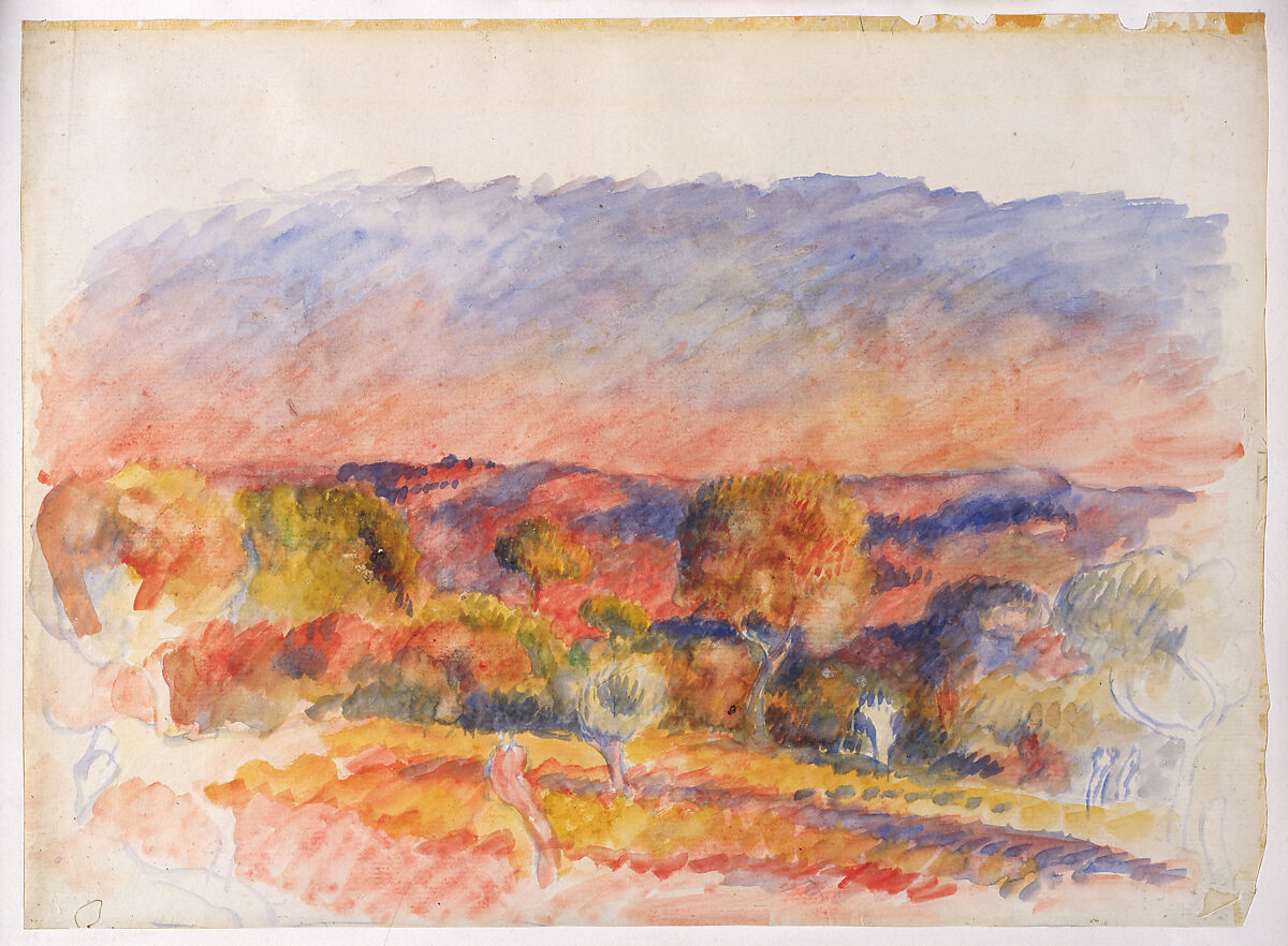 【プロヴァンスの風景　Landscape】フランス印象派画家ピエール＝オーギュスト・ルノワール（Pierre-Auguste Renoir）