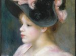 【ピンクとブラックの帽子をかぶった若い少女　Young Girl in a Pink-and-Black Hat】フランス印象派画家ピエール＝オーギュスト・ルノワール（Pierre-Auguste Renoir）