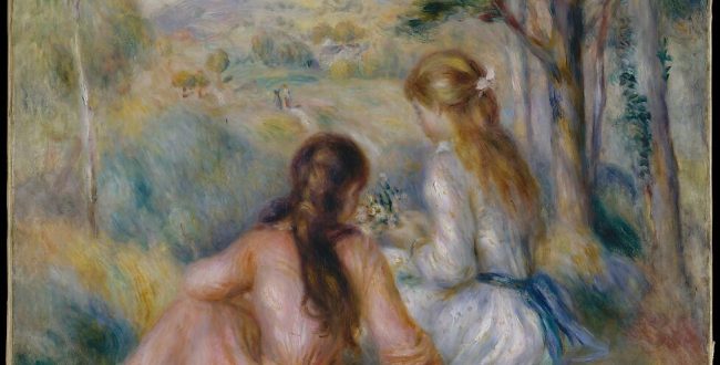 【牧草地にて】ルノワール‐メトロポリタン美術館所蔵