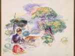【少女との風景　 Landscape with a Girl】フランス印象派画家ピエール＝オーギュスト・ルノワール（Pierre-Auguste Renoir）